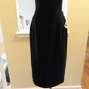 Talbots Black 100% Wool Skirt 8 NWT
